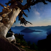 Starry Night Over Crater Lake, Oregon