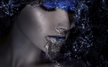 Sensation - sensation, water, blue, woman