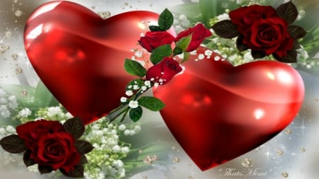 ~*~ Classic Love ~*~ - love, hearts, valentines, romantic, red