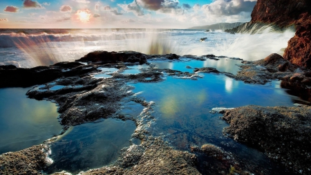 Blue Waters - beach, ocean, sea, wave