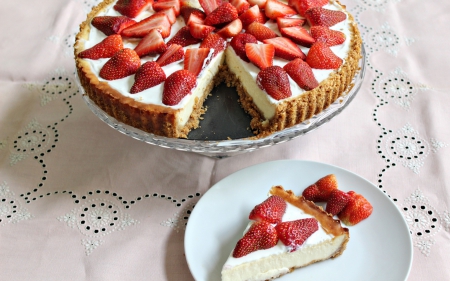 Cake - food, strawberry, Cake, animal