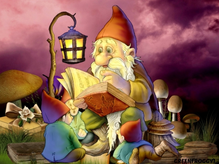 BEDTIME STORY - ART, GNOMES, CREATION, ABSTRACT