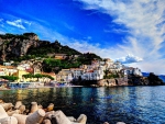 fantastic view of an italian coastal town