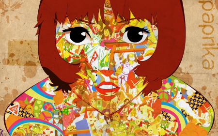 Paprika - paprika, short hair, movie, brown hair, anime, colorful