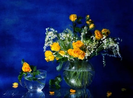 Still life - flowers, yellow, nature, soft