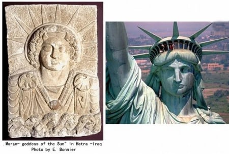 Copy-Paste - godess of the sun, ancient, the statue of liberty, iraq