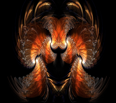 fractal tiger - wallpaper, art, abstract, tiger