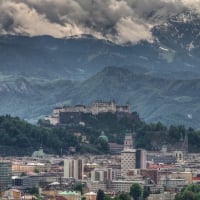 amazing mountains over salzburg austria