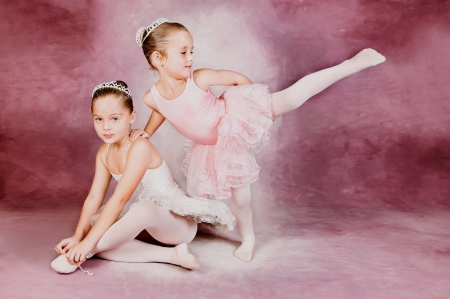 Two cute ballerinas - image, color, new, Two cute ballerinas, wallpaper