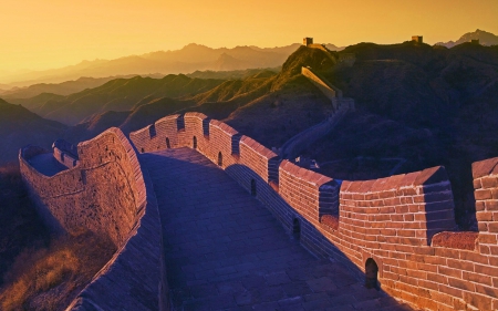 Chinese Wall - nature, china, hills, landscape, path