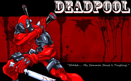 DEADPOOL - sense, dead, deadpool, red, my, sword, blood, pool