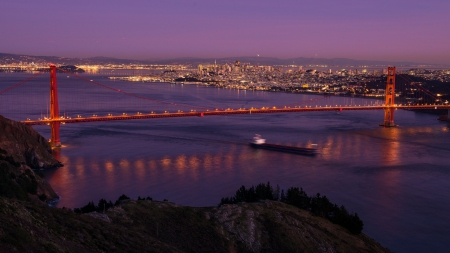 San Francisco Bay - entertainment, oceans, nature, architecture, wallpaper, bridges, new, other