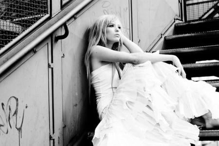 Fashion girl - female, beautiful, fashion, girl, beauty, style, stairs, white, woman, model