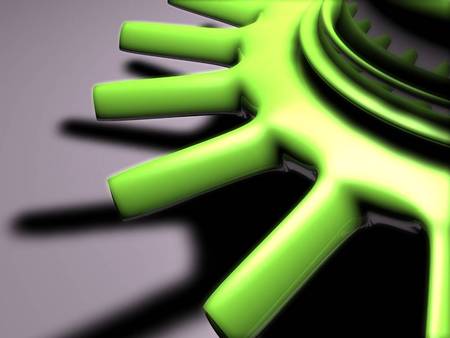 Green Spikes - plastic, spikes, gear, green