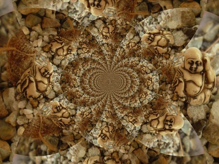 The Buddha in Kaleidoscope - brown, buddha, earth, kaleidoscope