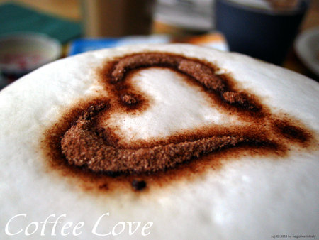 Coffee Love - wake up, morning, coffee, heart, cup