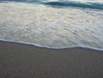 waves caressing the sand