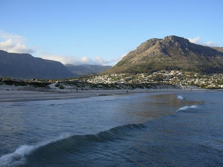 Beautiful beach - beach, mountain, cloud, sand, waves