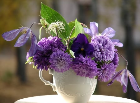 * Soft purple flowers * - lovely, vase, still, nature, purple, softness, life, flowers, flower