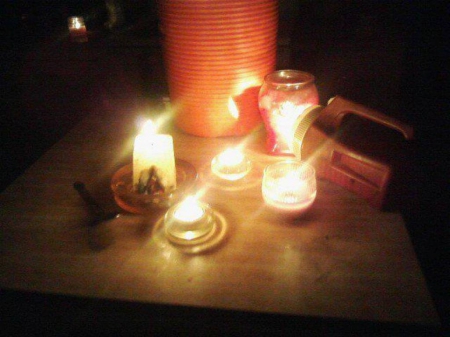 Lights out - warm, candles, light, home