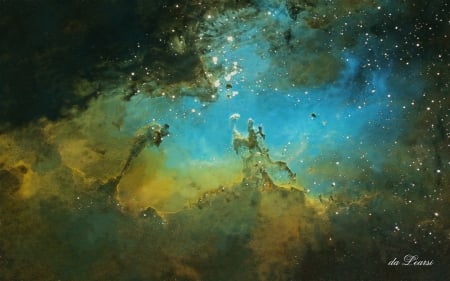 M16 Nebula - universe, stars, 1920x1200, nebula, dalearsi, space, mist, da learsi, wallpapers, galaxy