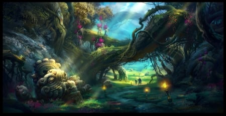 Magic Forest - forest, fantasy, magic, abstract