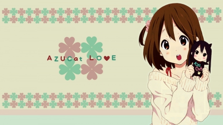 Azucat Love - k-on, yui, azusa, anime girls, azucat, anime, anime girl