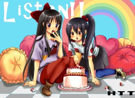 Strawberry Delight - Mio, Mio Akiyama, K-ON, Azusa, Anime Girls, Anime