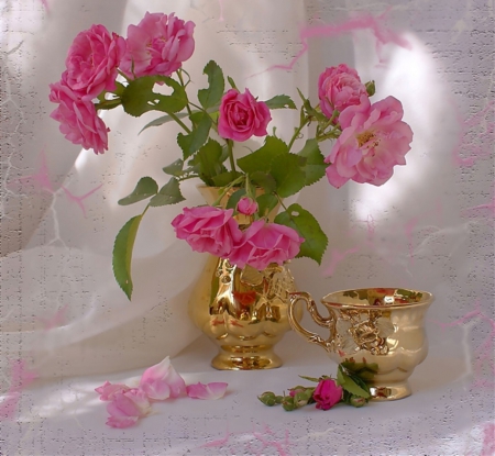 Still life - flowers, pink, nature, soft