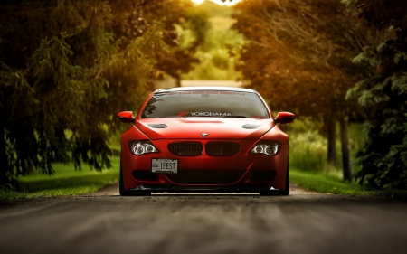 BMW M6 - red, m6, car, bmw