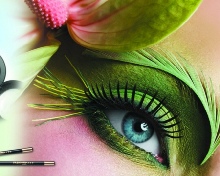 Eye make up - artistic, eye, makeup, green