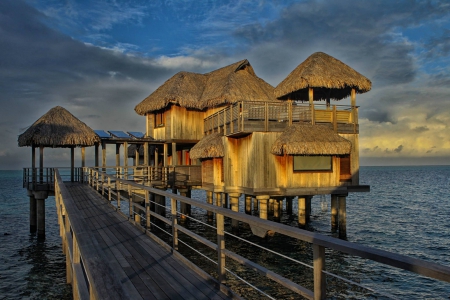 Luxury Water Mansion Bora Bora - luxury, water, mansion, beach, sea, island, polynesia, ocean, tahiti, islands, villa, tropical, bora bora, exotic, paradise