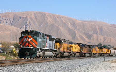 six diesel locomotives awesome photo of union pacific