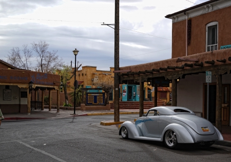 Hotrod  Coupe - style, unique, cars, ford, coupe, silver, custom, hotrod, classic