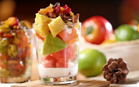 Fruits - salad, food, Fruits, nature