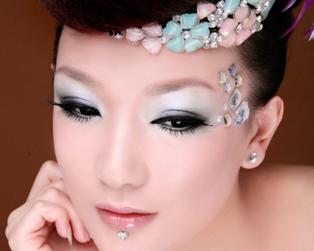 Pretty Asian - woman, face, asian, model, makeup, artistic