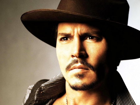 Johnny Depp - hat, male, johnny depp, black, actor, man