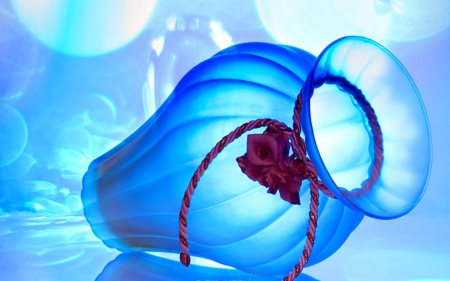 Blue jar - style, still life, blue, jar