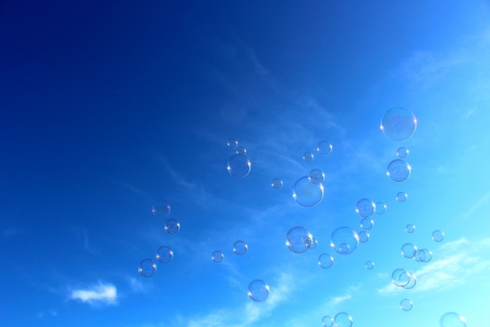 Sky - bubbles, bubble, sky, blue