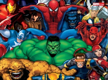 Marvel - hulk, flash, marvel, spider