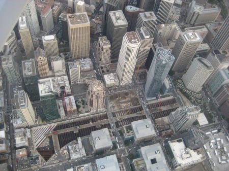 above san fransisco - san fransisco, fun, skyscrapers, architecture