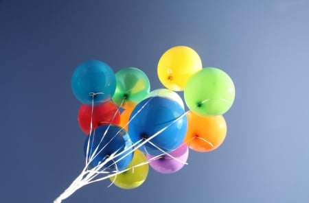 * Colorful balloons * - sky, air, colorful, balloons, yellow, blue, green, mood, orange, colors