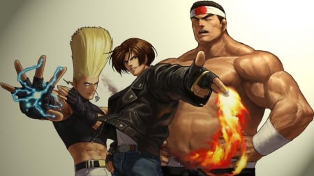 Team Japan - goro daimon, kyo kusanagi, benimaru, kof