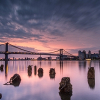 bridges view from the east river in nyc