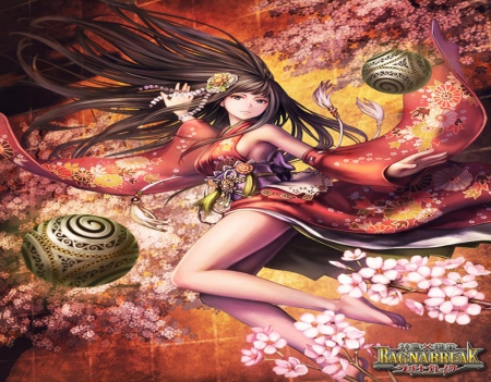 Oriental Lady - ragnabreak, cg, oriental, game, girl, orginal, kimono, long hair