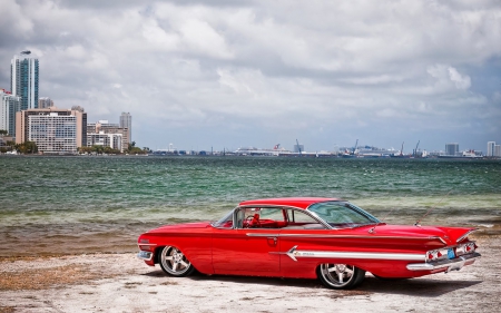 1960 Chevrolet Impala - auction, red, classic, speed