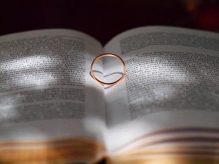 Ring - ring, gold, book, married