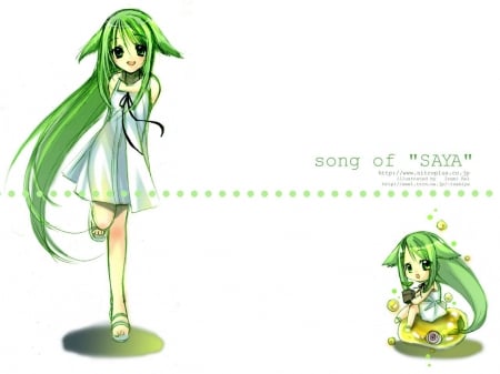 saya and chibi saya - girls, long hair, cute, nice