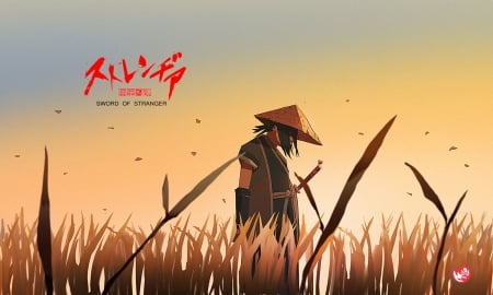 Nanashi - male, sword of the stranger, sky, sunset, nanashi, sample, man, weapon, anime, sword, grass