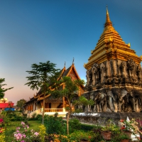 gorgeous wat chiang man temple in thailand